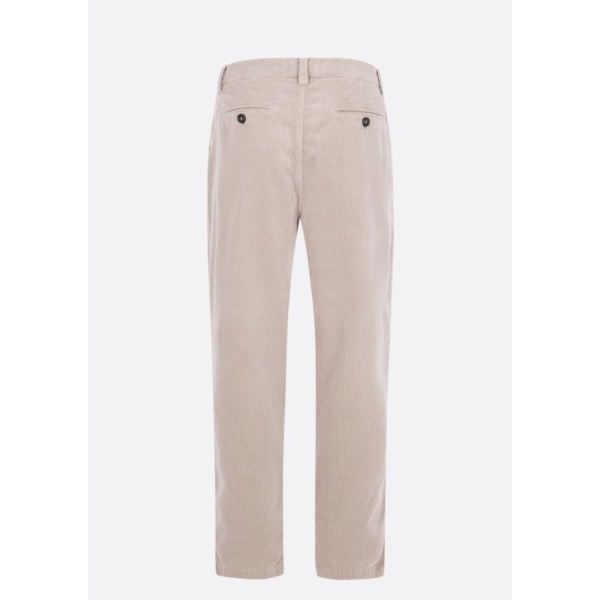 Pantalon droit BRUNELLO CUCINELLI en velours côtelé de coton beige