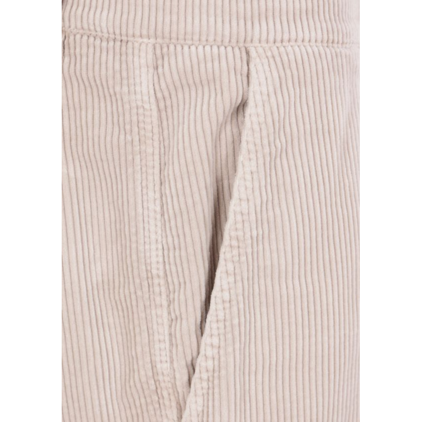 Pantalon droit BRUNELLO CUCINELLI en velours côtelé de coton beige