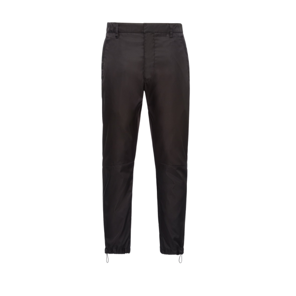 Pantalon ajusté PRADA Re Nylon noir bas élastique