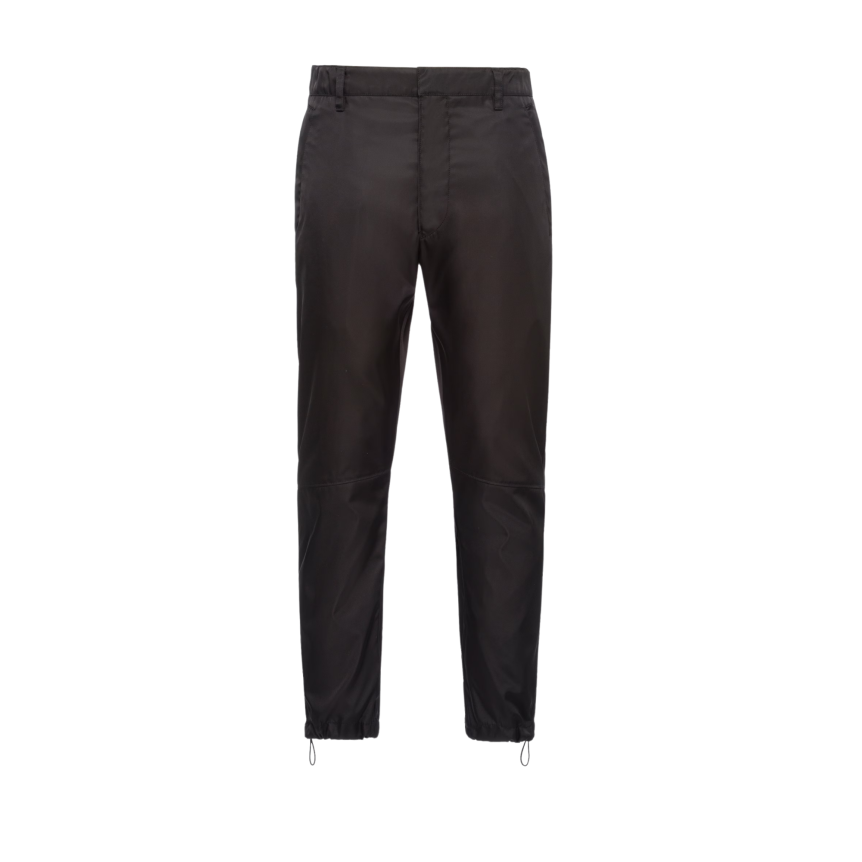Pantalon ajusté PRADA Re Nylon noir bas élastique