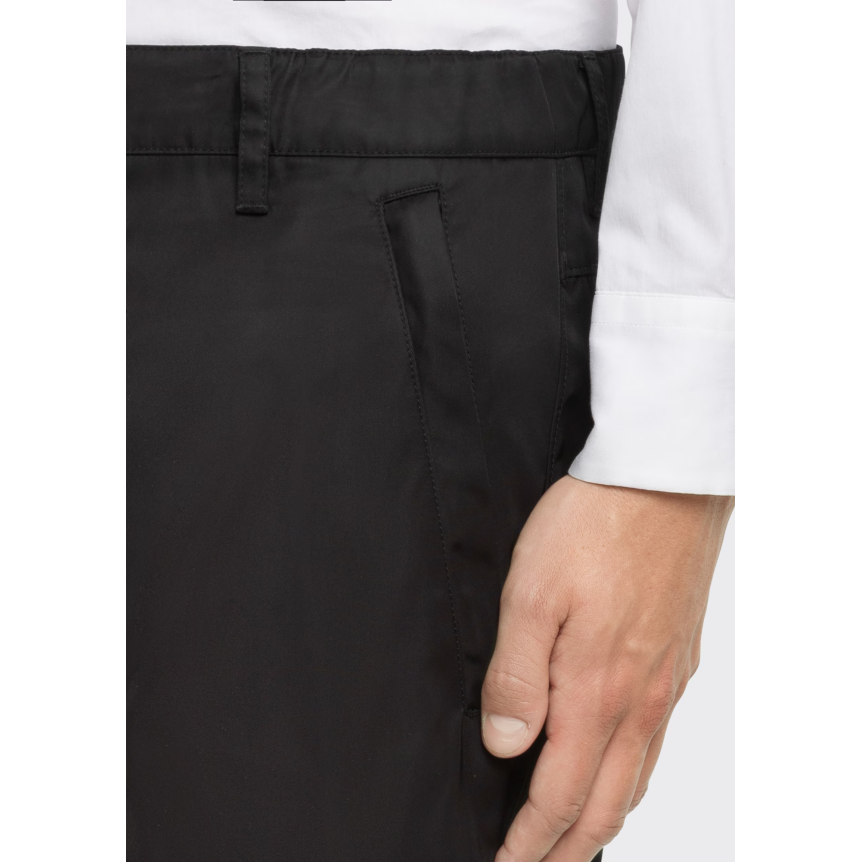 Pantalon ajusté PRADA Re Nylon noir bas élastique