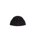 Bonnet en maille laine lisse bleu marine DG cuir