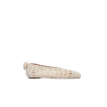 Ballerines en coton crochet crème fleur