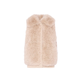 Gilet sans manche à bouton laine agneau cachemire beige