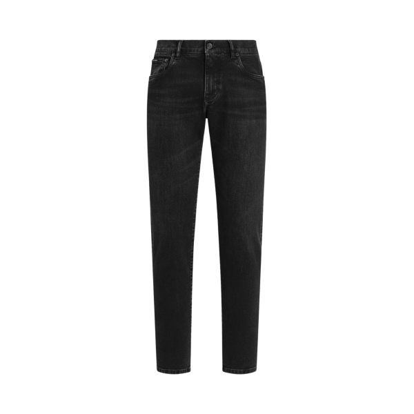 Pantalon jean slim DOLCE & GABBANA en denim de coton gris anthracite