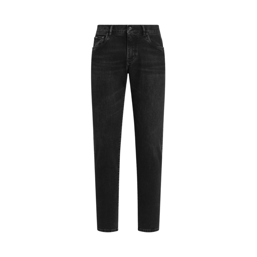 Pantalon jean slim DOLCE & GABBANA en denim de coton gris anthracite