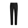 Pantalon jean slim en denim de coton noir délavé