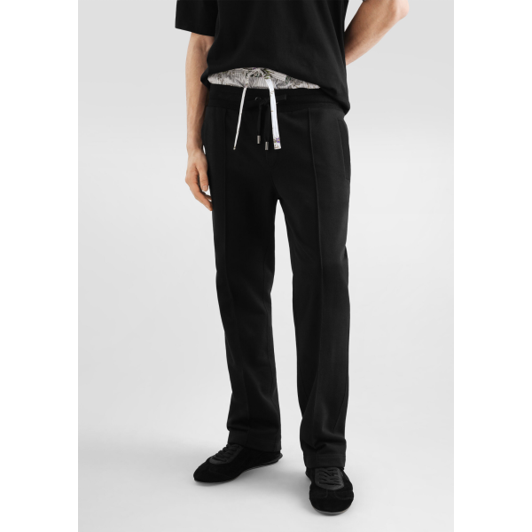 pantalon de jogging DOLCE & GABBANA en jersey coton noir plaque logo