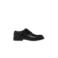 Chaussures lacets derby cuir veau brossé noir DG métal