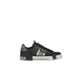 Baskets Custom 2.Zero cuir veau noir semelle blanche