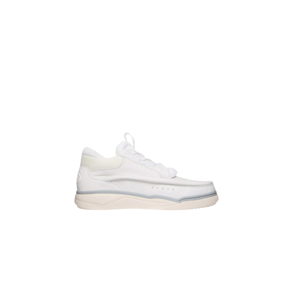 Baskets basses VALENTINO Runboot cuir veau blanc liseret gris