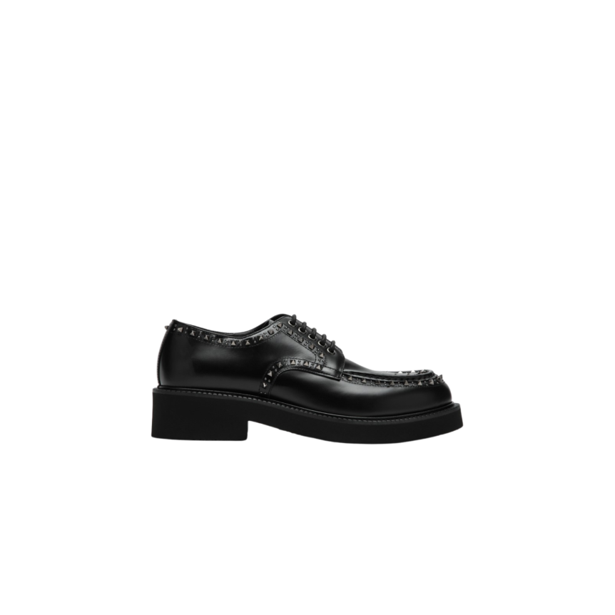 Derbies à lacets VALENTINO cuir veau noir clous métal