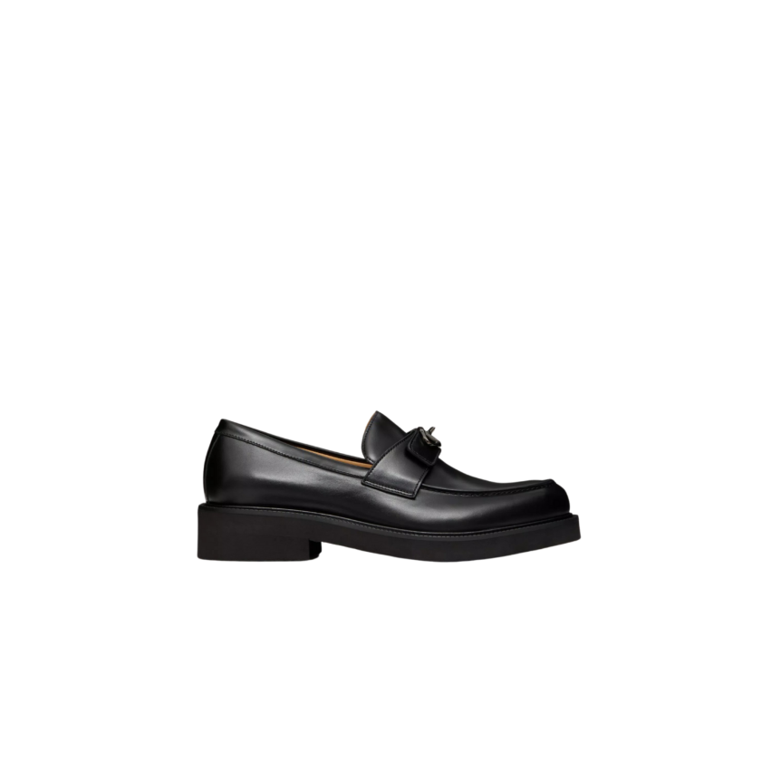 Mocassins VALENTINO VLogo Locker cuir veau noir