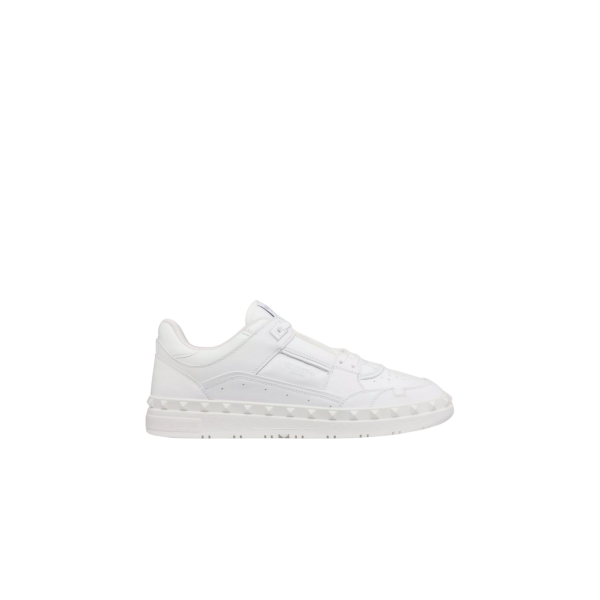 Baskets basses VALENTINO Freedots cuir veau blanc clous