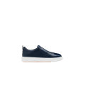 Baskets sans lacets sneaker à enfiler cuir ultra touch bleu marine
