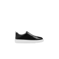 Baskets sans lacets sneaker à enfiler cuir ultra touch noir