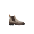Bottines Boots Chelsea daim beige naturel bout fleuri