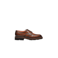 Chaussures à lacets Derby cuir marron perforation Brogue bout fleuri