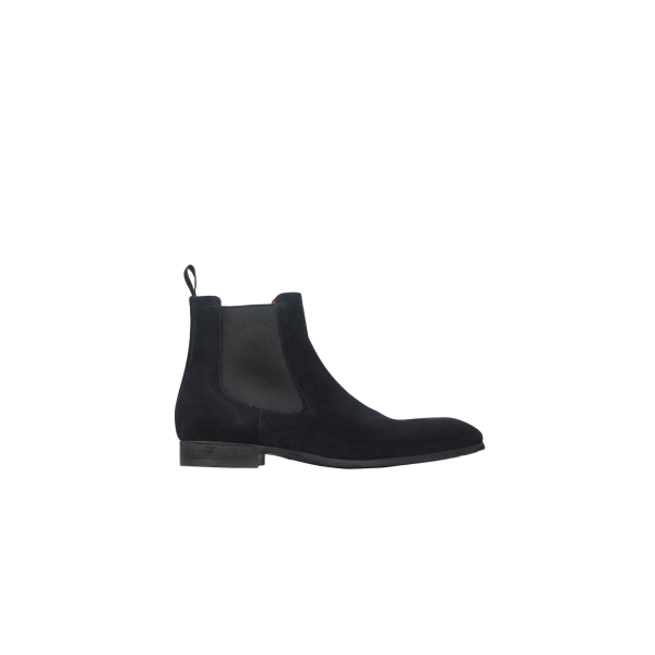 Bottines Beatles daim bleu marine