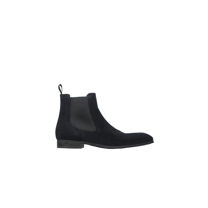 Bottines Beatles daim bleu marine
