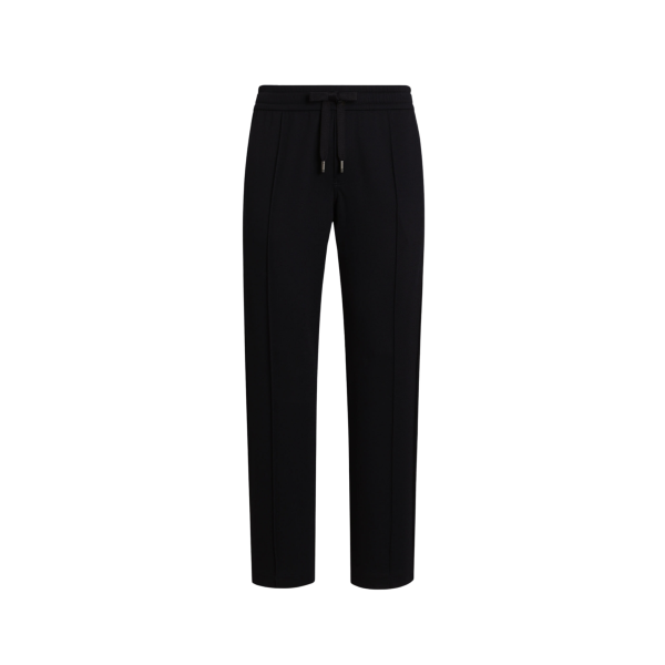 pantalon de jogging DOLCE & GABBANA en jersey bleu marine taille élastique cordon logo plaque métal
