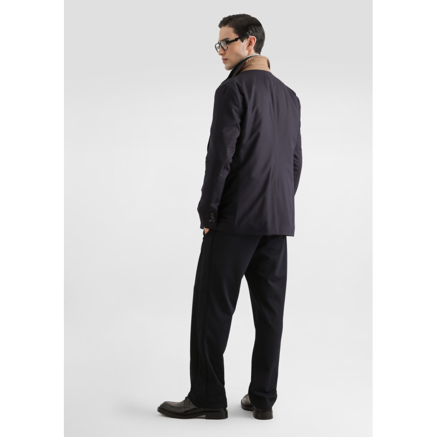 pantalon de jogging DOLCE & GABBANA en jersey bleu marine taille élastique cordon logo plaque métal