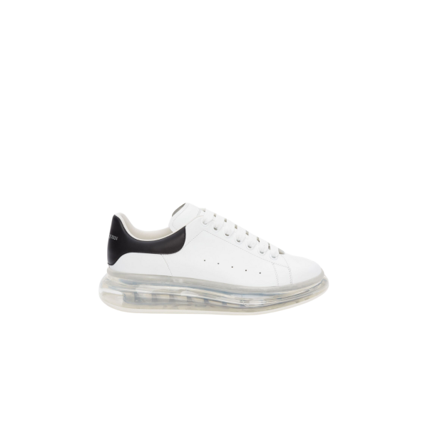 Sneakers ALEXANDER MCQUEEN Oversize cuir blanc talon noir semelle transparente