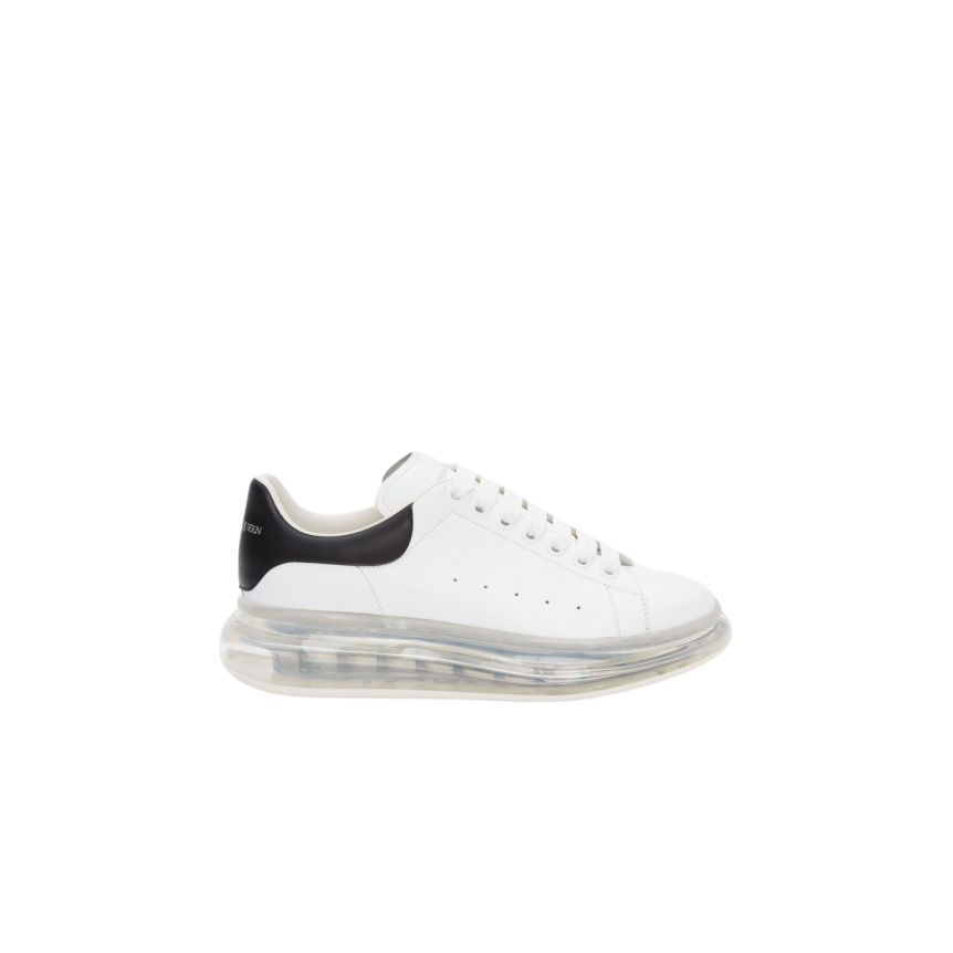 Sneakers ALEXANDER MCQUEEN Oversize cuir blanc talon noir semelle transparente