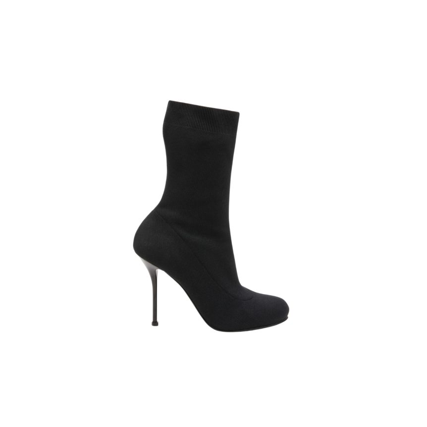 Boots ALEXANDER MCQUEEN maille viscose noir talon aiguille