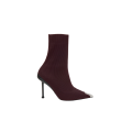 Bottines Talon Maille Slash Violet bordeaux bout métal