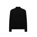 Cardigan pull zippé laine mélangée noir