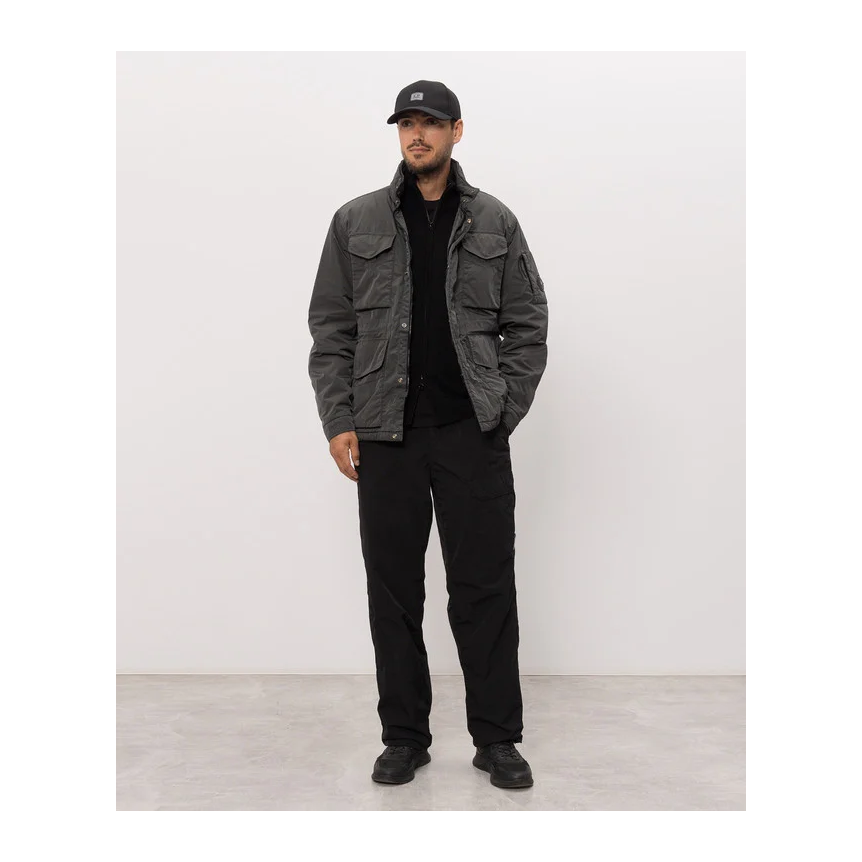 Cardigan pull zippé CP COMPANY laine mélangée noir