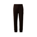 Pantalon de survêtement molleton de coton relief diagonal noir taille bas élastique