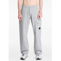 Pantalon de survêtement molleton de coton relief diagonal gris clair taille bas élastique