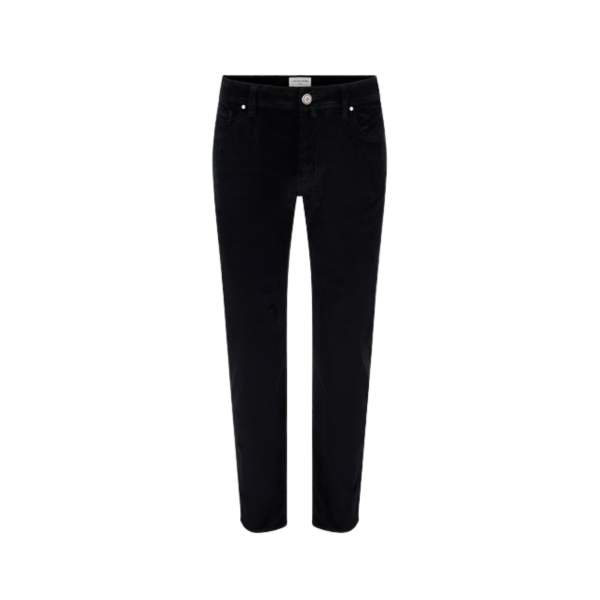 Pantalon slim JACOB COHEN Bard en velours côtelé de coton noir