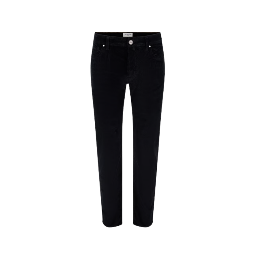Pantalon slim JACOB COHEN Bard en velours côtelé de coton noir