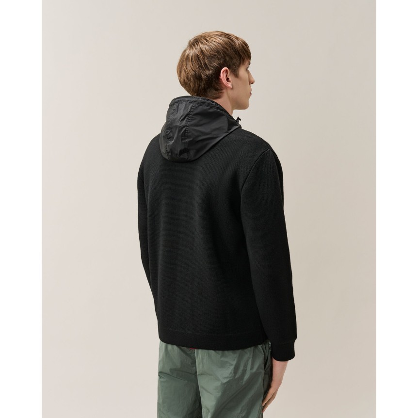 Blouson zippé bomber à capuche  CP COMPANY Pro-Tek Primaloft noir lentillle