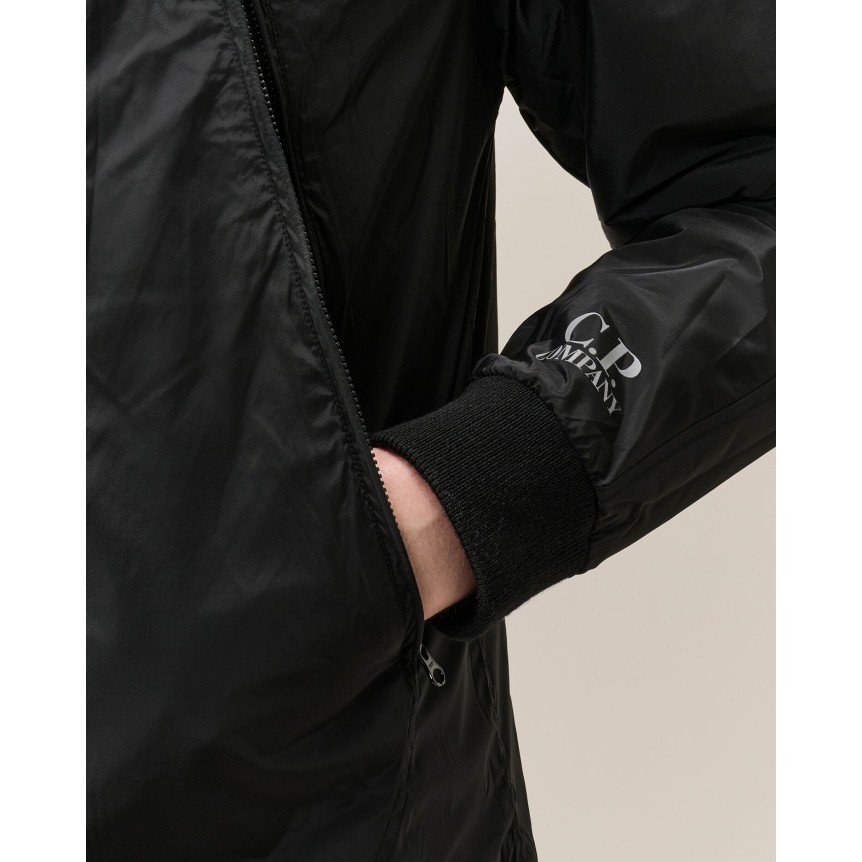 Blouson zippé bomber à capuche  CP COMPANY Pro-Tek Primaloft noir lentillle