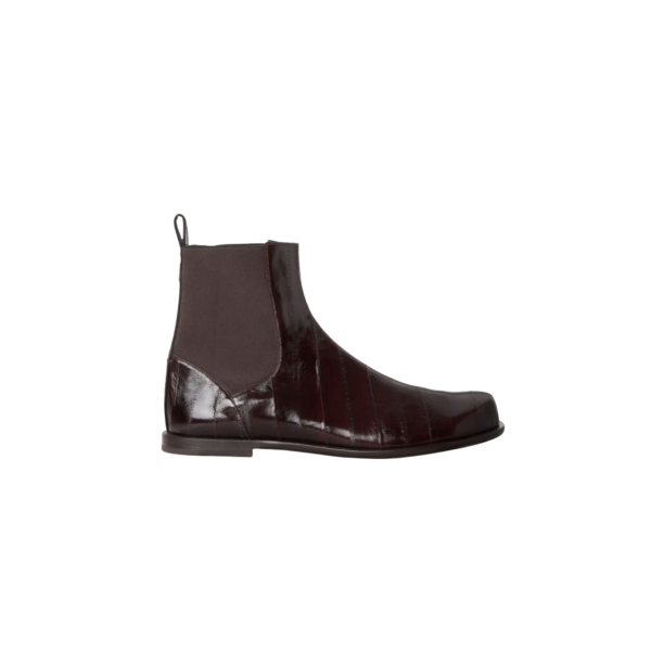 Boots FENDI Chelsea Anguille myxine marron brillant
