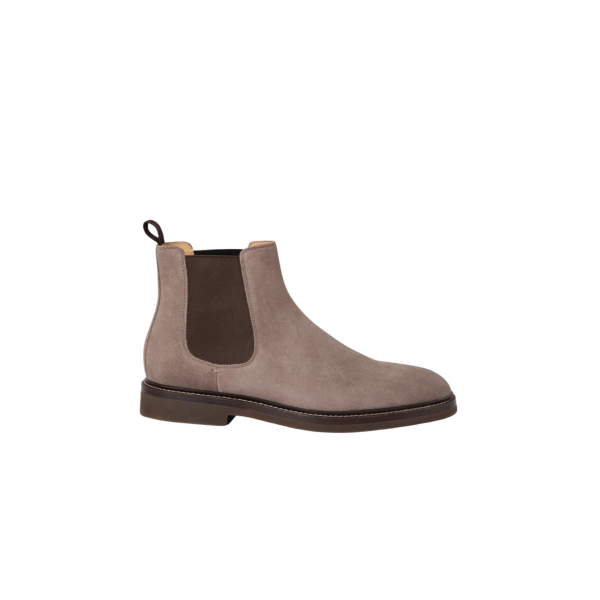 Bottine BRUNELLO CUCINELLI Chelsea cuir daim marron clair