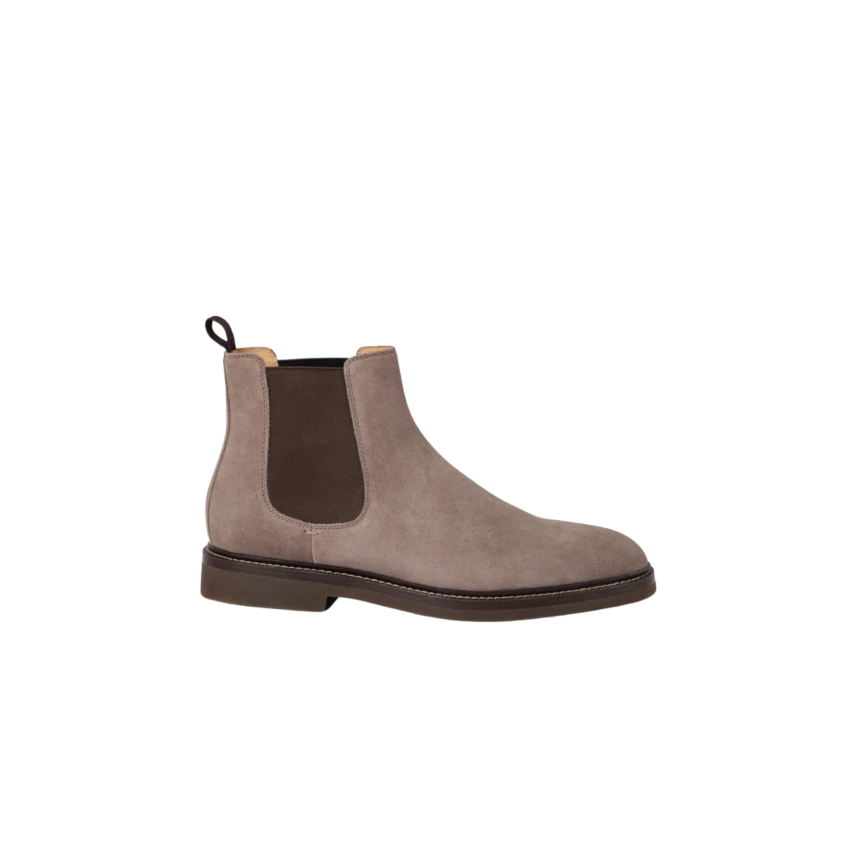 Bottine BRUNELLO CUCINELLI Chelsea cuir daim marron clair