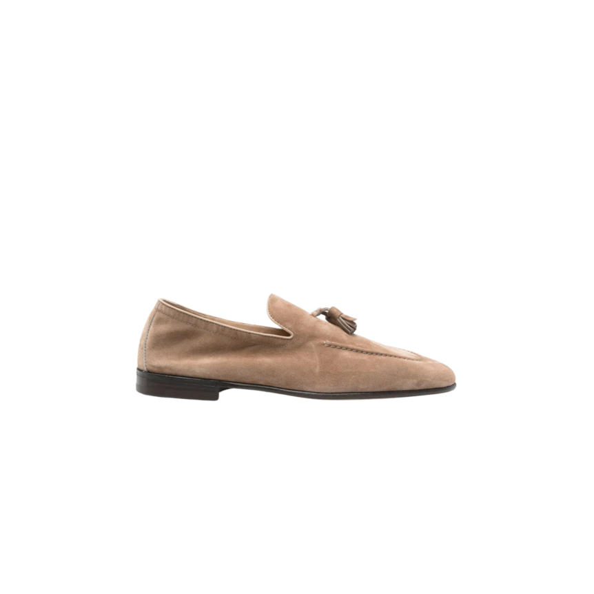Mocassin BRUNELLO CUCINELLI à glands daim Marron Tobacco