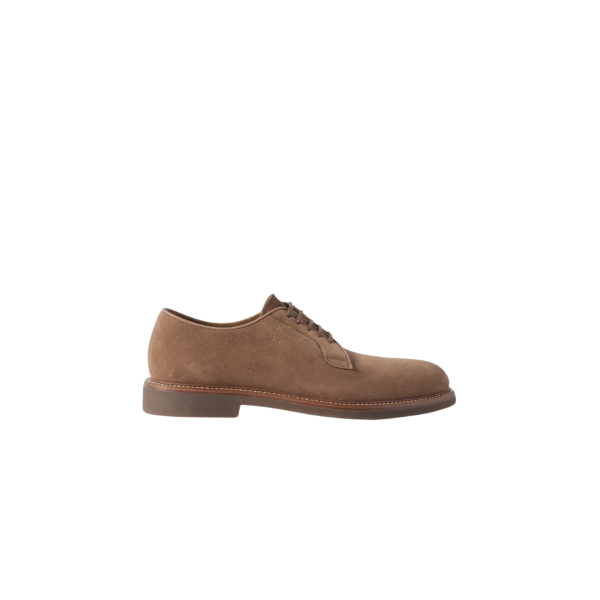 Derbies BRUNELLO CUCINELLI cuir veau daim marron clair