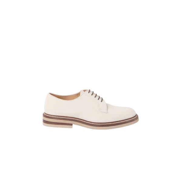Derbies lacets BRUNELLO CUCINELLI daim beige clair