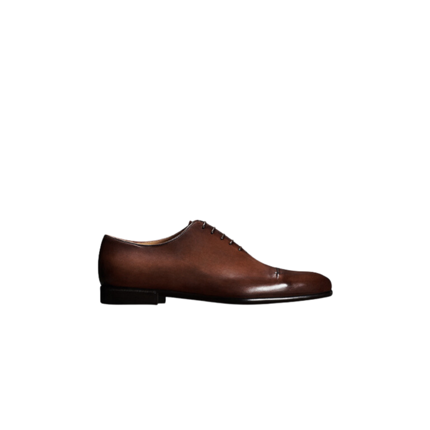 Chaussures à lacets Richelieu BERLUTI Gaspard Galet Cuir marron mogano