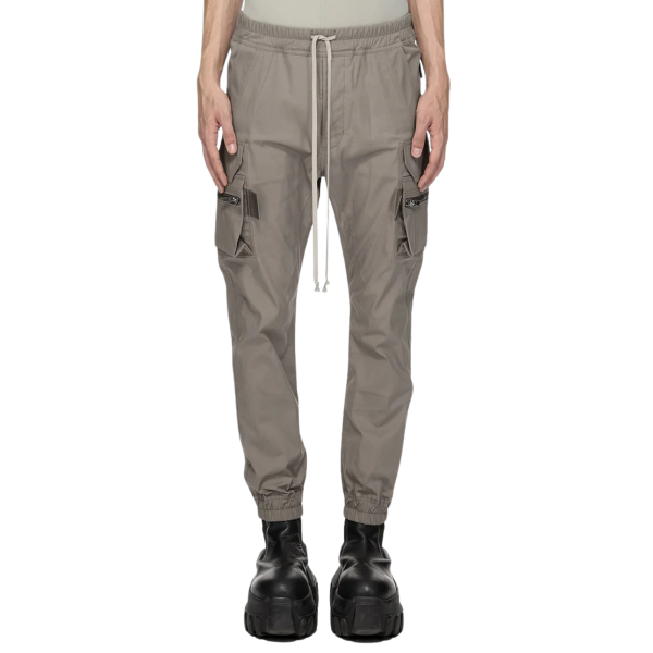 pantalon cargo RICK OWENS Mastodon coton Dark pearl gris beige