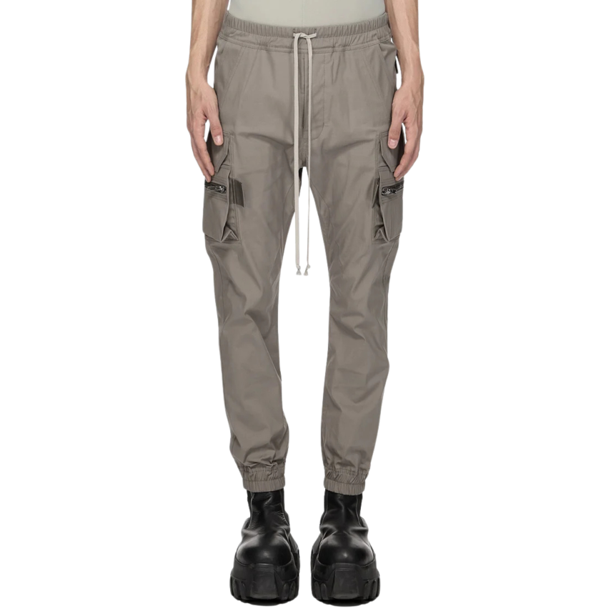 pantalon cargo RICK OWENS Mastodon coton Dark pearl gris beige