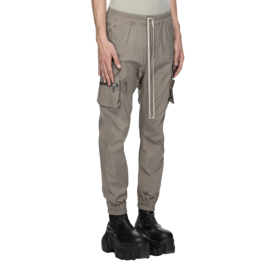 pantalon cargo RICK OWENS Mastodon coton Dark pearl gris beige