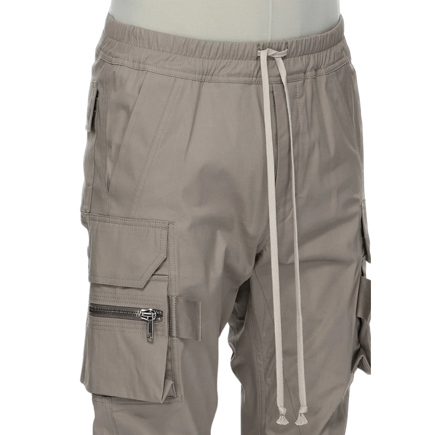 pantalon cargo RICK OWENS Mastodon coton Dark pearl gris beige