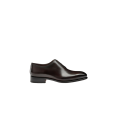 Derbie Richelieu à lacets cuir patiné marron foncé
